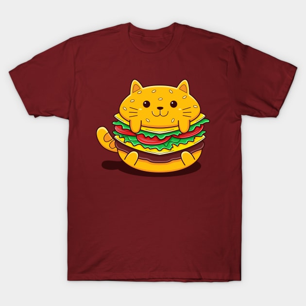 Cat Burger T-Shirt by MEDZ